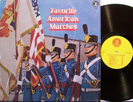 Favorite American Marches - Military Bands - Vinyl LP Record - Marching