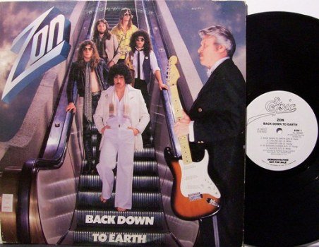 Zon - Back Down To Earth - Vinyl LP Record - White Label Promo - Rock