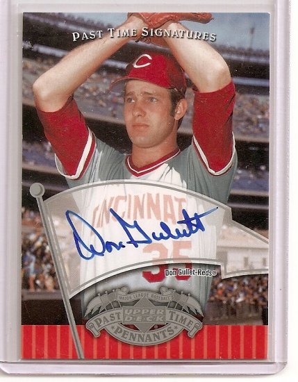 2005 Past Time Signatures Don Gullet Autograph Silver logo