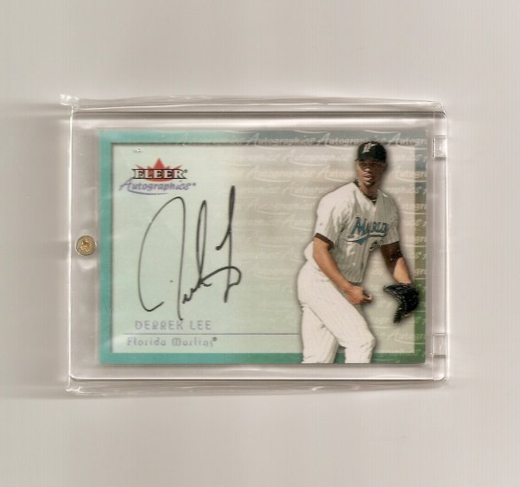 2001 Fleer Autographics Derrek Lee Auto