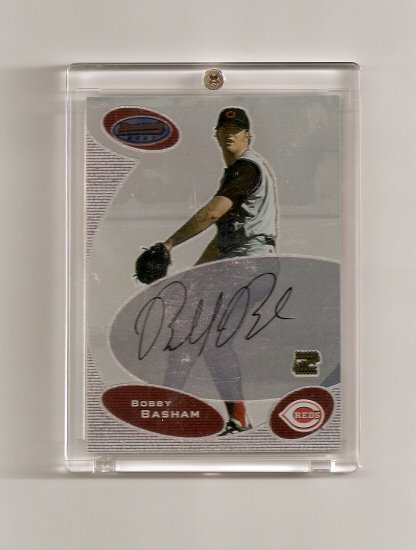 2003 Bowman's Best Bobby Basham autographed card - Reds
