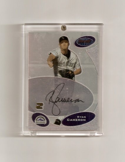 2003 Bowman's Best Ryan Cameron Autographed card - Rockies