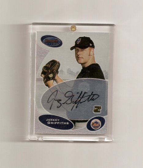 2003 Bowman's Best Jeremy Griffiths autographed card - Mets