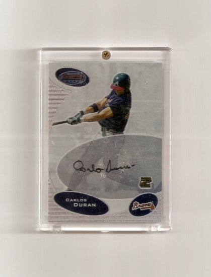 2003 Bowman's Best Carlos Duran autographed card - Braves