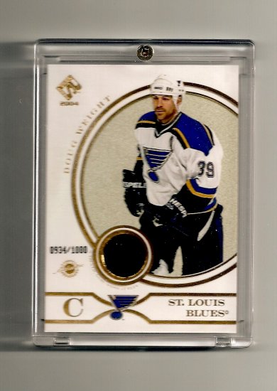 2004 Private Stock Doug Weight Game-Used Jersey card #'d 934/1000