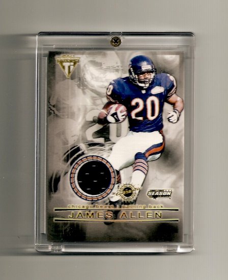 2001 Private Stock Titanium James Allen Game-Used Jersey card - Bears