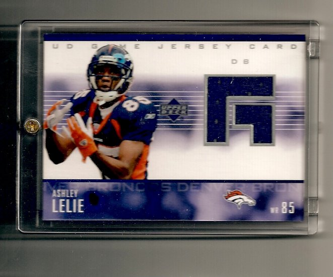2003 Upper Deck Ashley Lelie UD Game Jersey card - Broncos