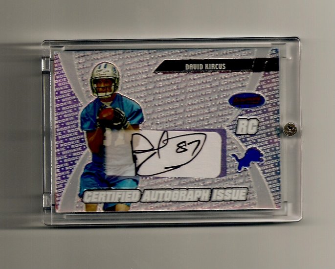 2003 Bowman's Best Certified Autograph Issue David Kircus Rookie card - Lions