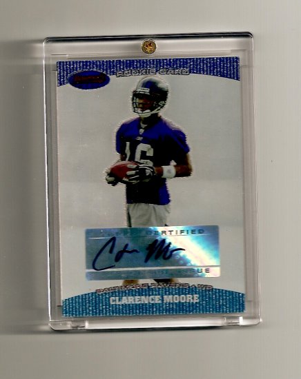 2004 Bowman's Best Certified Autograph Issue Clarence Moore Rookie card - Ravens