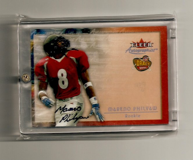 2001 Fleer Autographics Draft 2000 Mareno Philyaw Autographed Rookie card -
