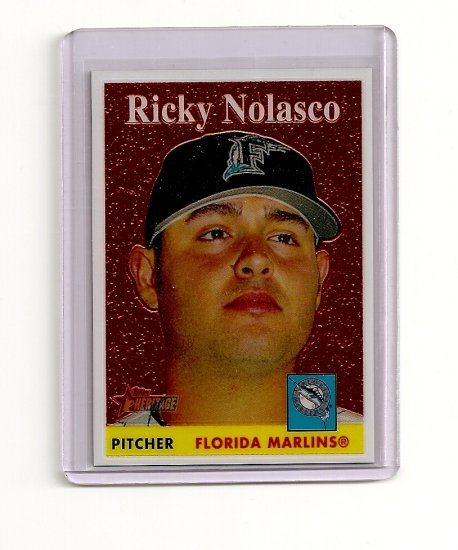 2007 Topps Heritage Chrome Ricky Nolasco #'d 1531/1958
