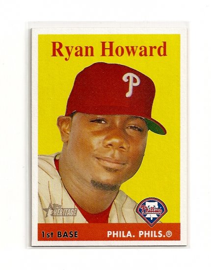 2007 Topps Heritage Ryan Howard card# 310 - Phillies