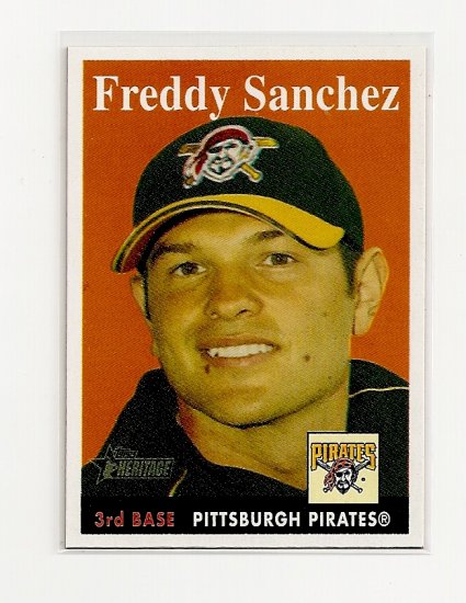 2007 Topps Heritage Freddy Sanchez card# 303 SP - Pirates