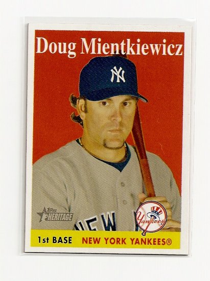 2007 Topps Heritage Doug Mientkiewics SP card# 284 - Yankees