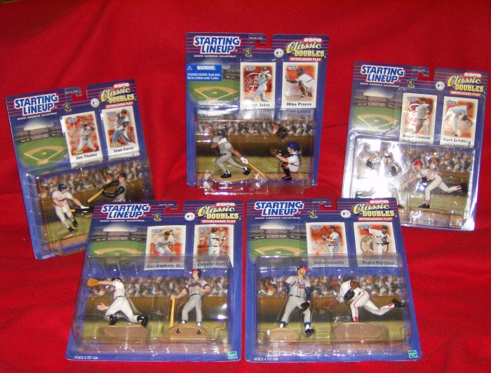 2000 Hasbro Starting Lineup Classic Doubles Complete Set !! 5 packages 10 figures !!