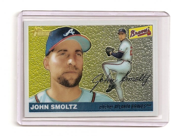 2004 Topps Heritage Chrome John Smoltz card serial #'d 0977/1955