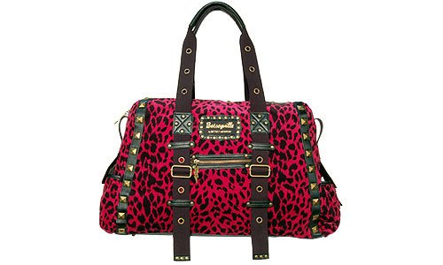 Betsey Johnson Betseyville Wild On Pink Leopard Weekender Luggage Oversize Bag