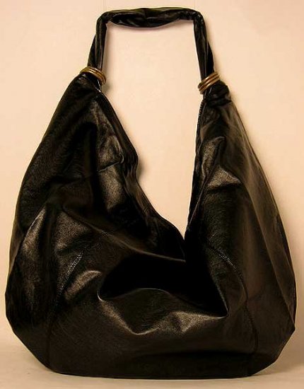 Oversize Black Soft Slouchy Hobo Satchel Bag Purse