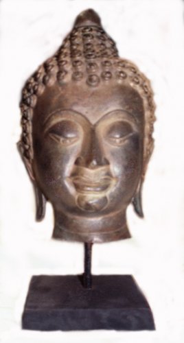 BRONZE BUDDHA HEAD FROM THAILAND