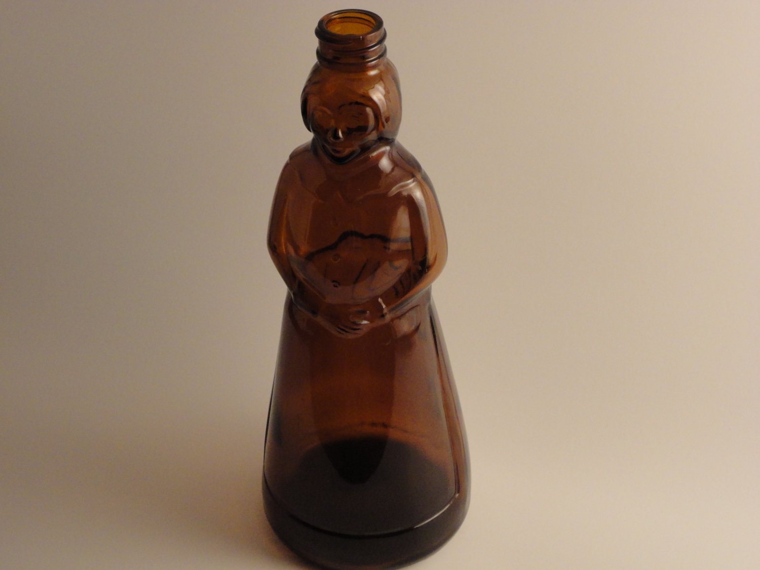 1972 Aunt Jemima ~ Amber Syrup Bottle