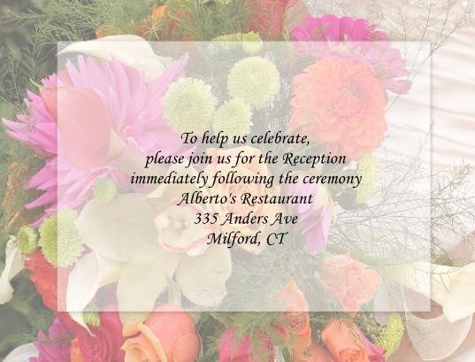 Tropical Flowers reception card