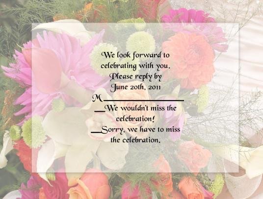 Tropical Flowers rsvp cards