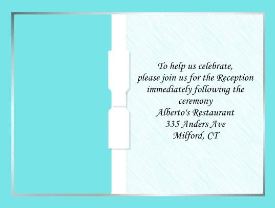 Aqua Blue reception cards