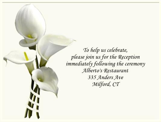 Calla Lilly 2 reception cards