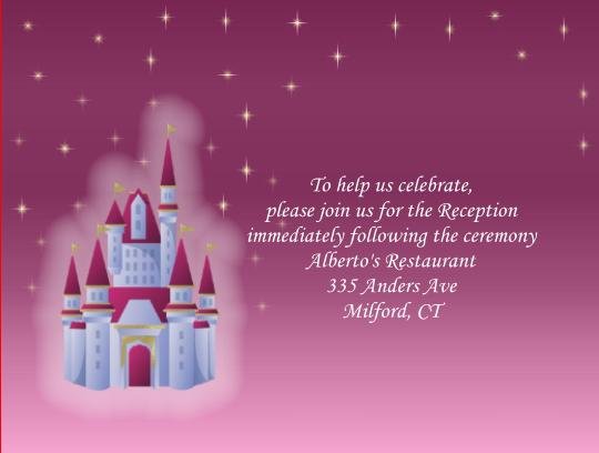 Fairytale 2 reception cards