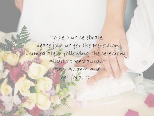 Hand in Hand reception cards