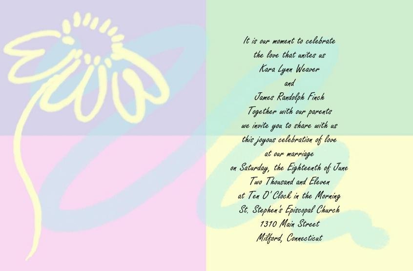 Pastels Wedding Invitations