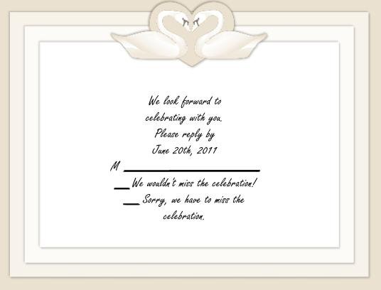 Swans rsvp cards