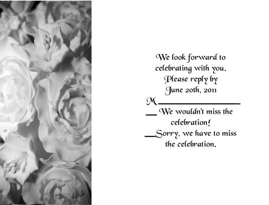 Frosted Roses rsvp cards