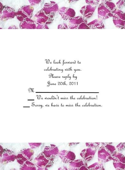 Rose Petals rsvp cards