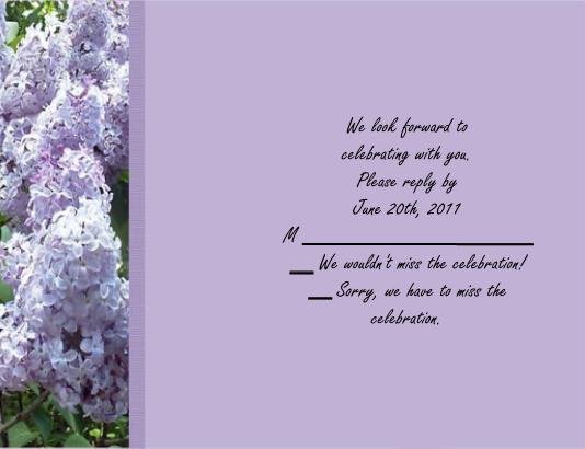 Spring Lilac rsvp cards
