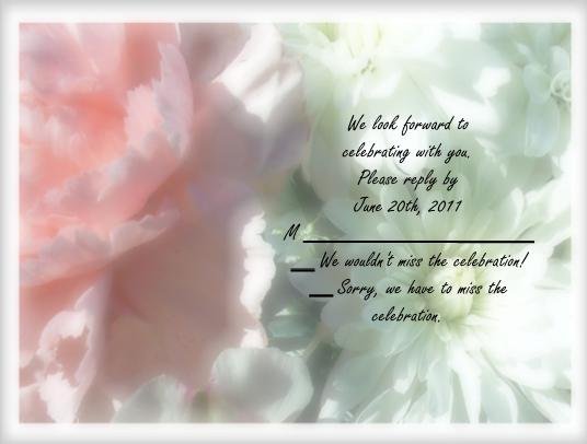 Spring Flowers rsvp cards