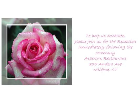Dewy Rose reception cards
