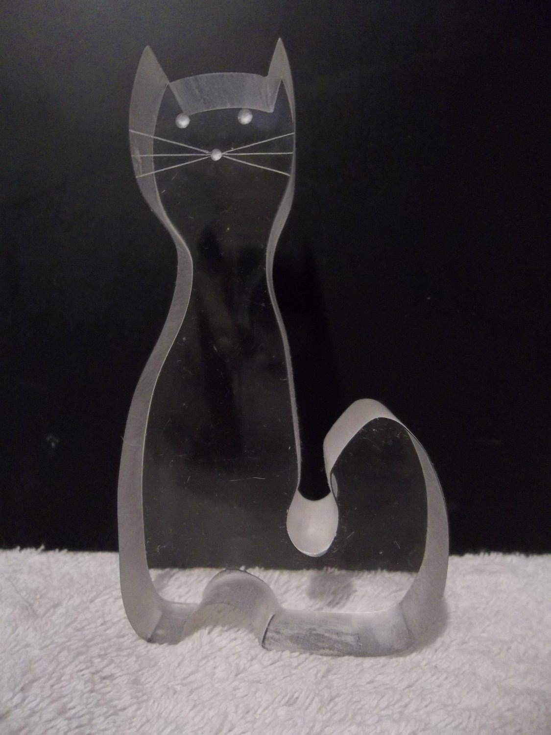 RARE Vintage Lucite Acrylic GUYON Guzzini Cat Feline Sculpture Figurine 802