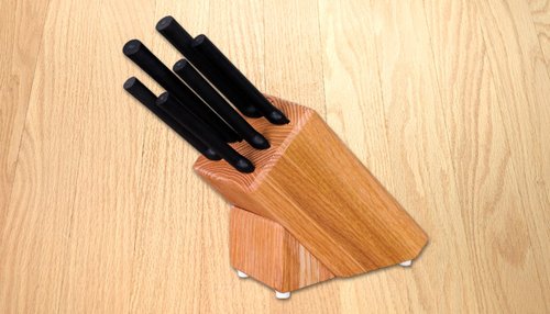 Creative Cuts Oak Block Set By Rada Cutlery