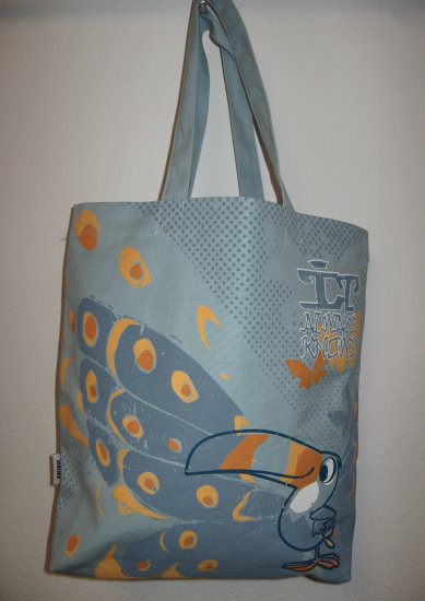 Retro Toucan Sam Blue Tote Bag