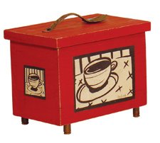 Hand Crafted Coffee Box with Spoon Handled Lid