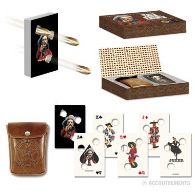 Texas Hold 'em Card Set Box, Includes Card Deck and Leather Card Case