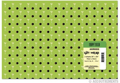 Martini Print Wrapping Paper