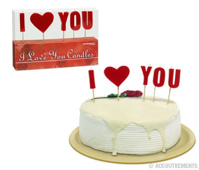 "I Love You" Letter Candles