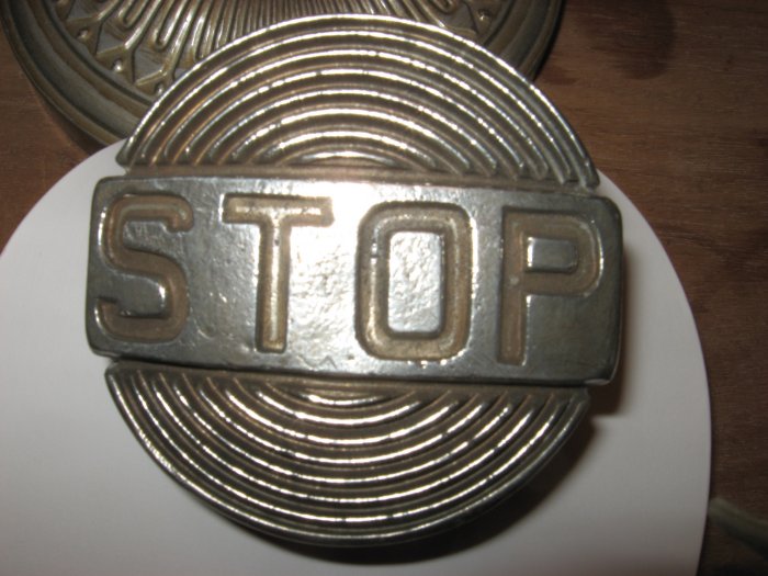 Metal Stop Sign Belt Buckle
