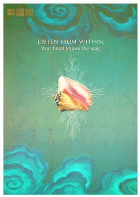 "Listen From Within. Your Heart Knows the Way" Art Print
