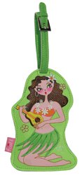 Pin Up Hula Girl Luggage Tag