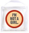 "I'm Not a Girl" Print, Baby Snapsuit Onesie, Size 0-6 Mo