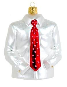 Hand Blown Glass Ornament, Stuffed Shirt
