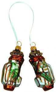 Hand Blown Glass Ornament, Tropical Print Golf Bags